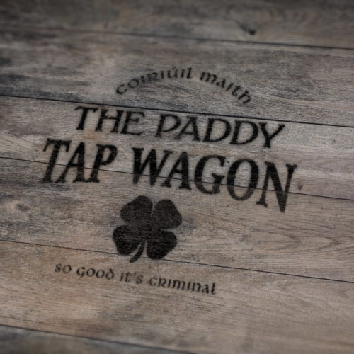 The Paddy Tap Wagon Mobile Vintage Bar Logo Design