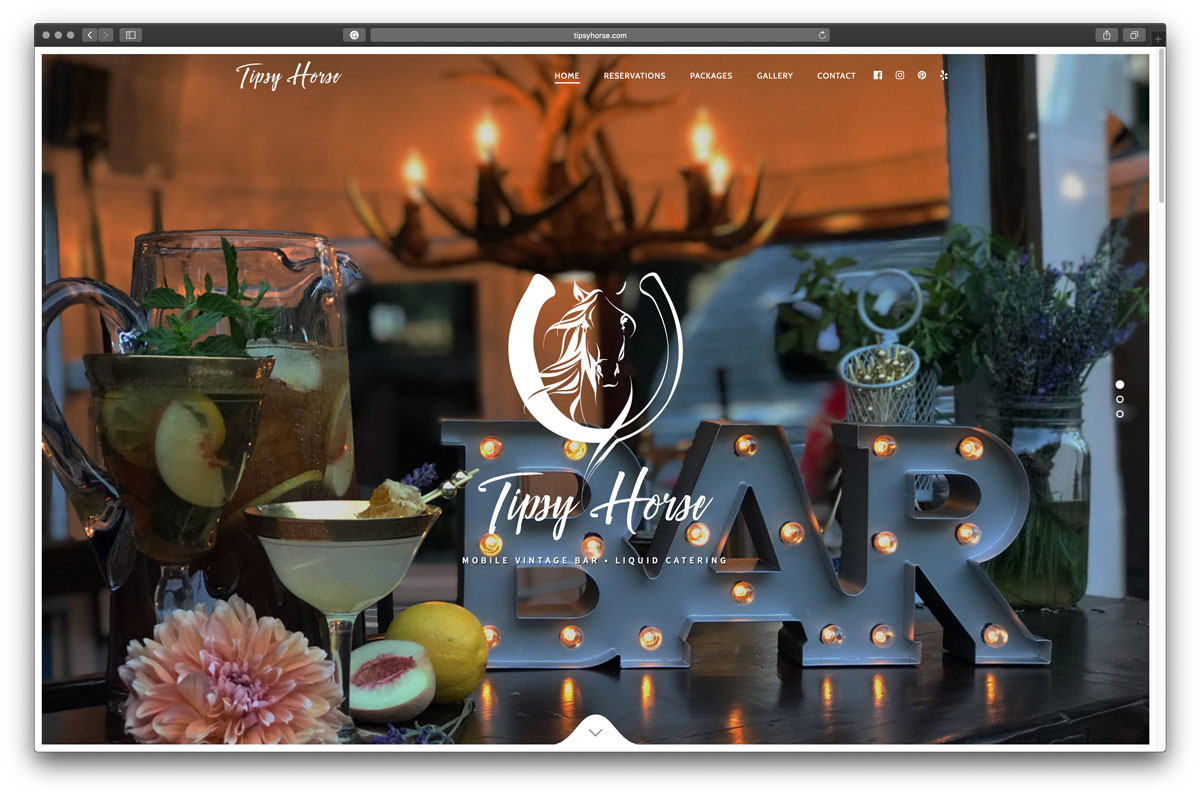 Tipsyhorse.com website redesign - after photo.