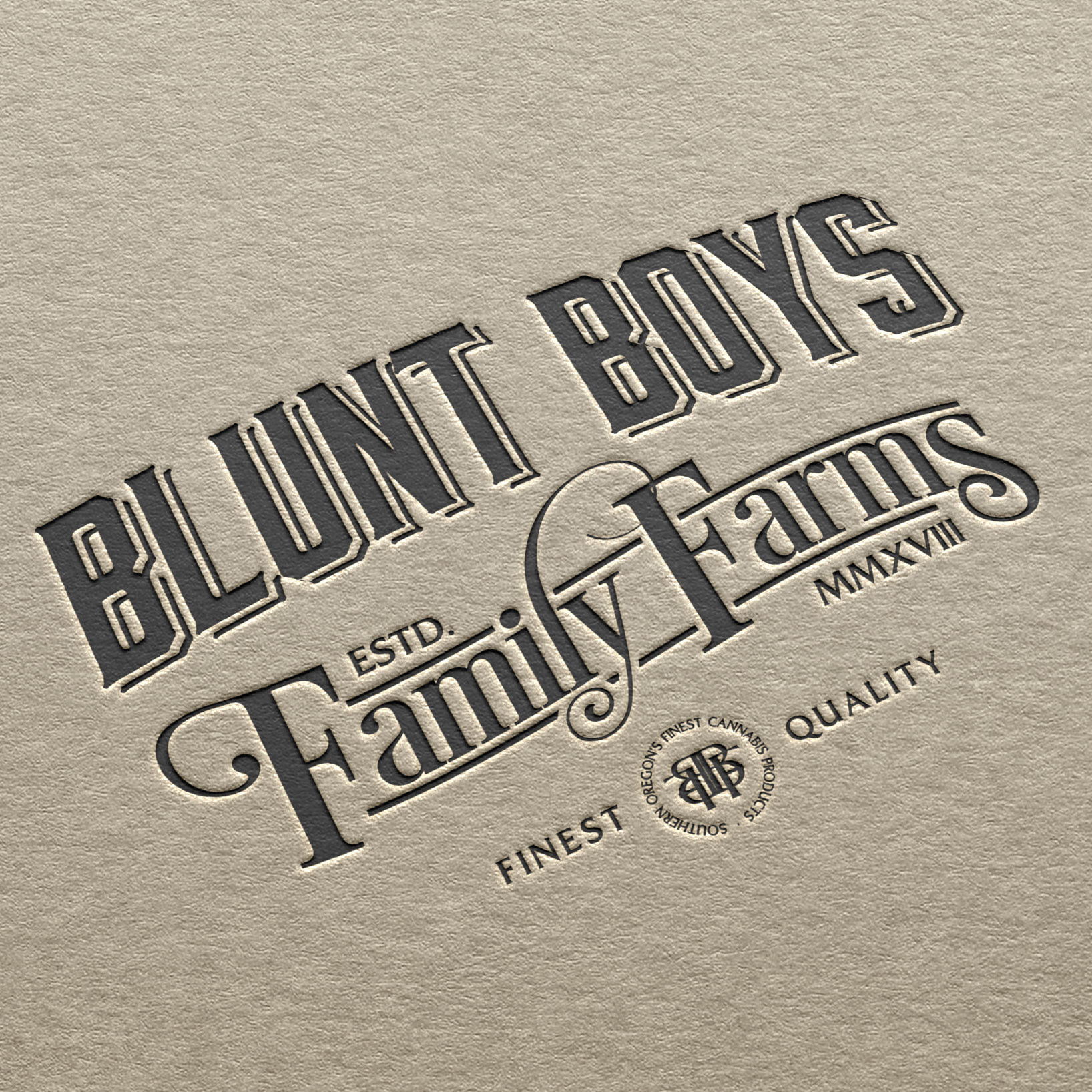 Blunt Boys Family Farms Logo Design