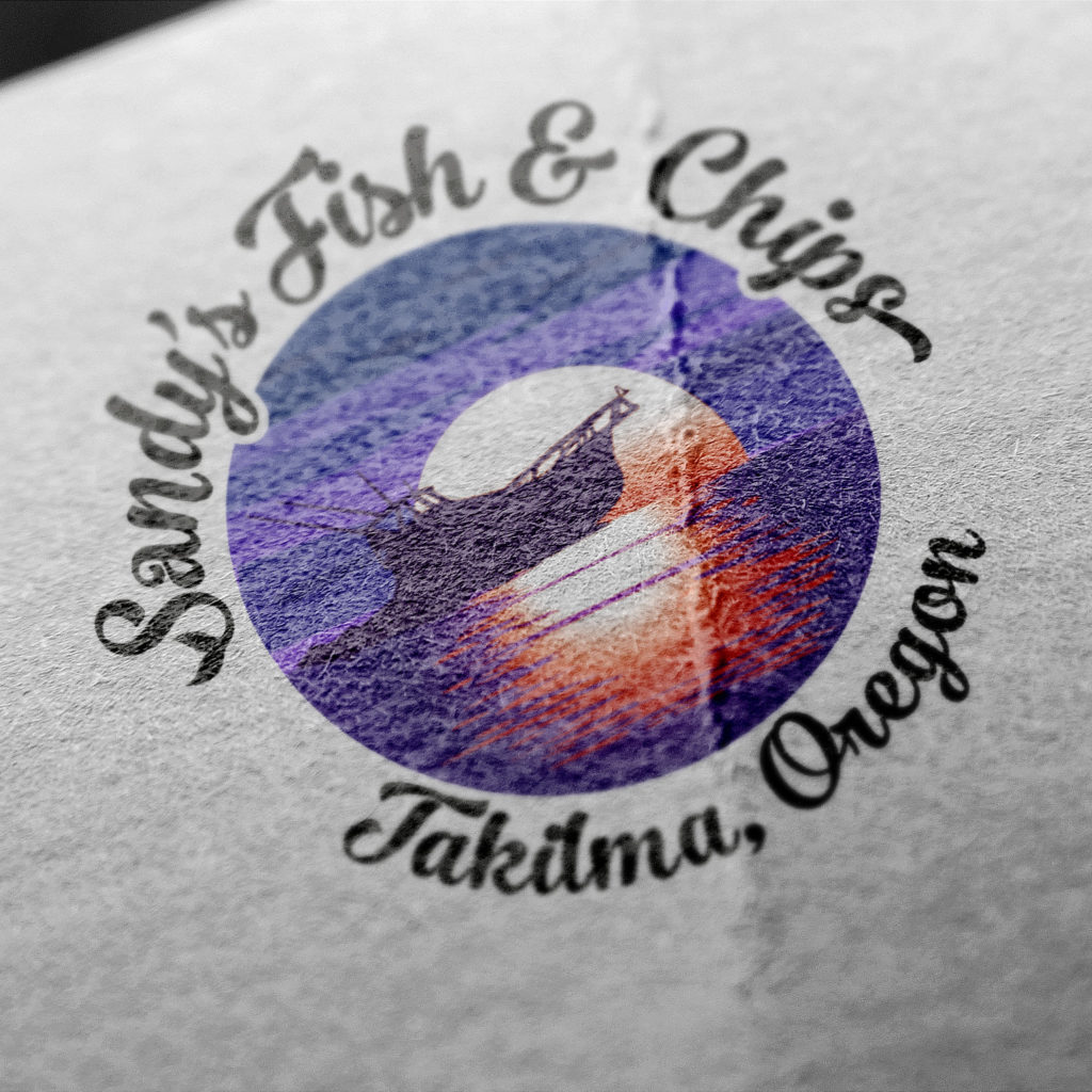 Sandy's Fish & Chips Logo Design Rogue Creative Studio